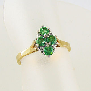 Natural  Emeralds & Diamonds 9ct.