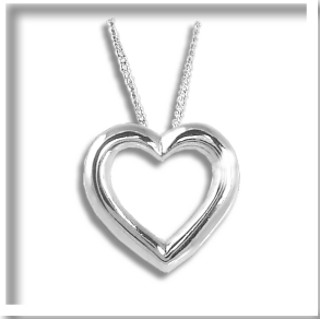 Silver Open Heart pendant